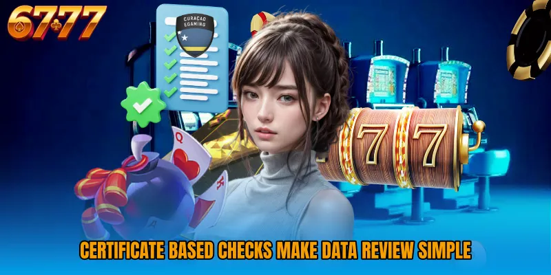 Certificate based checks make data review simple