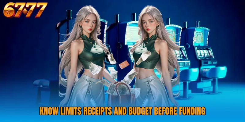 Know limits receipts and budget before funding