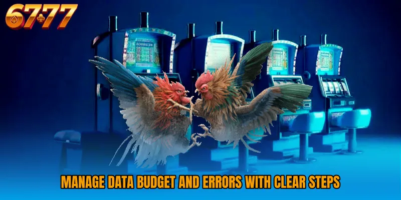 Manage data budget and errors with clear steps